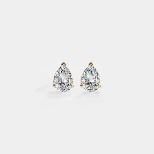 Pear stud earrings