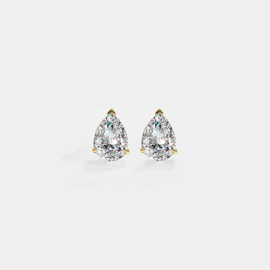 Pear Stud Earrings · Moissanite