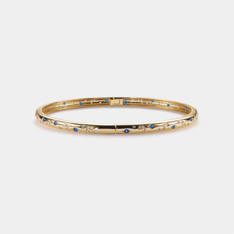 Moon & Star Bangle · Cubic Zirconia