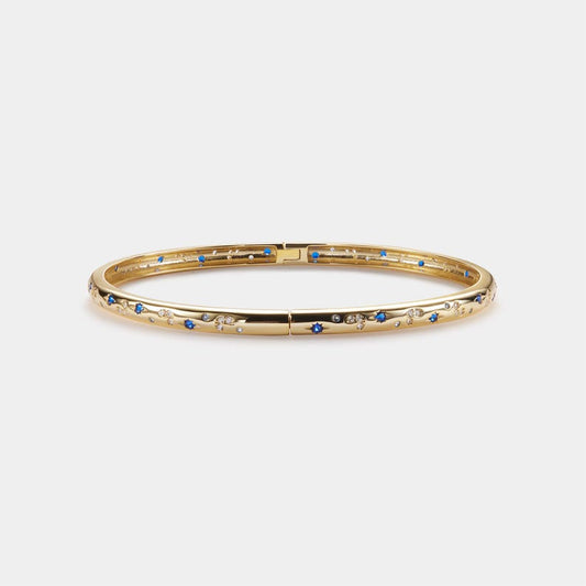 Moon & Star Bangle · Cubic Zirconia