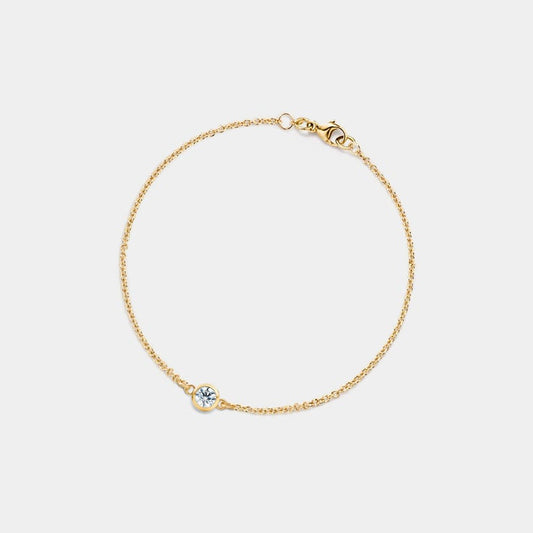 Round Charm Bracelet · Moissanite
