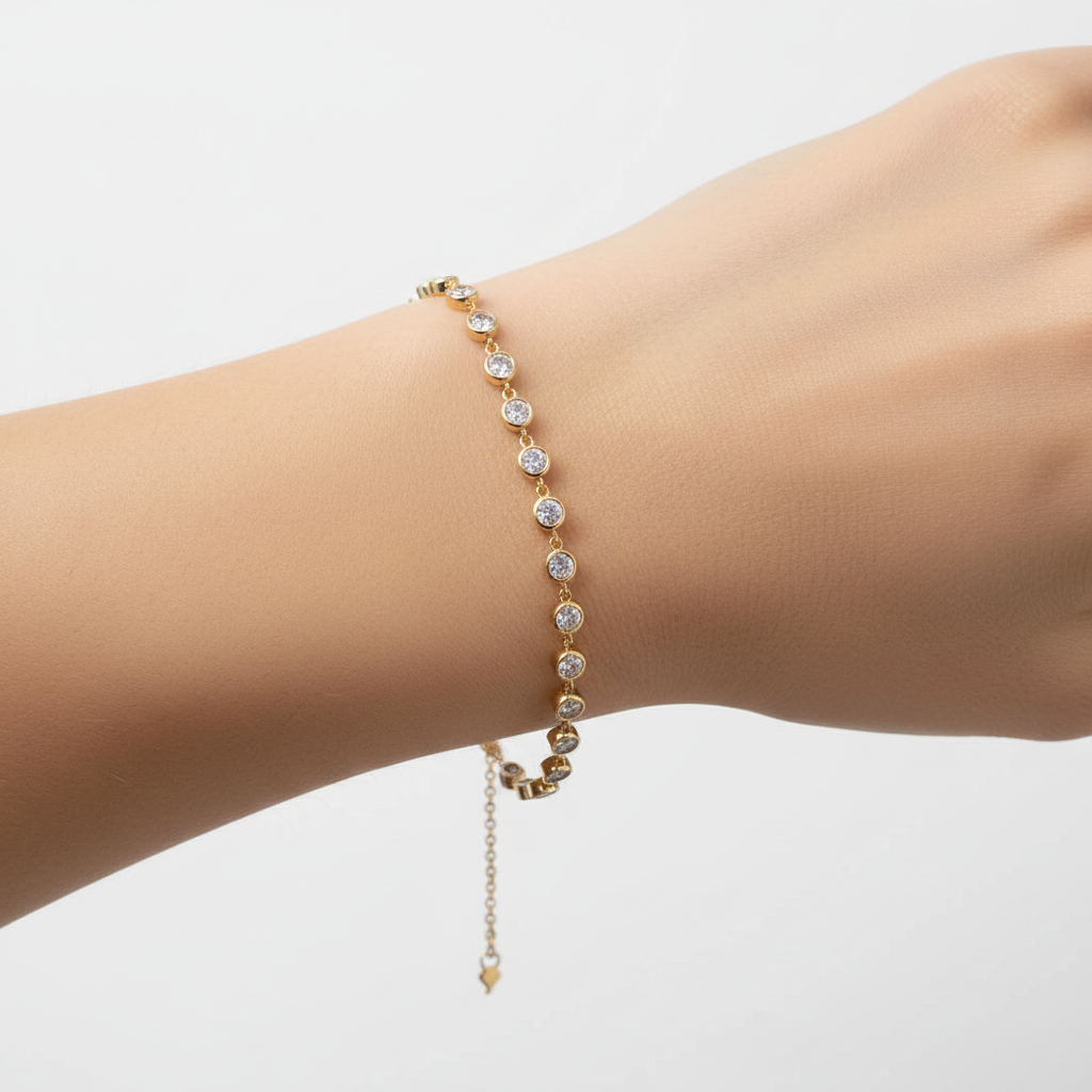 Station Bracelet worn on wrist